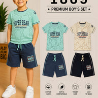 Kids T-Shirt & Half Pant Set Wholesale in Surat | GEE-1809AB-22X26