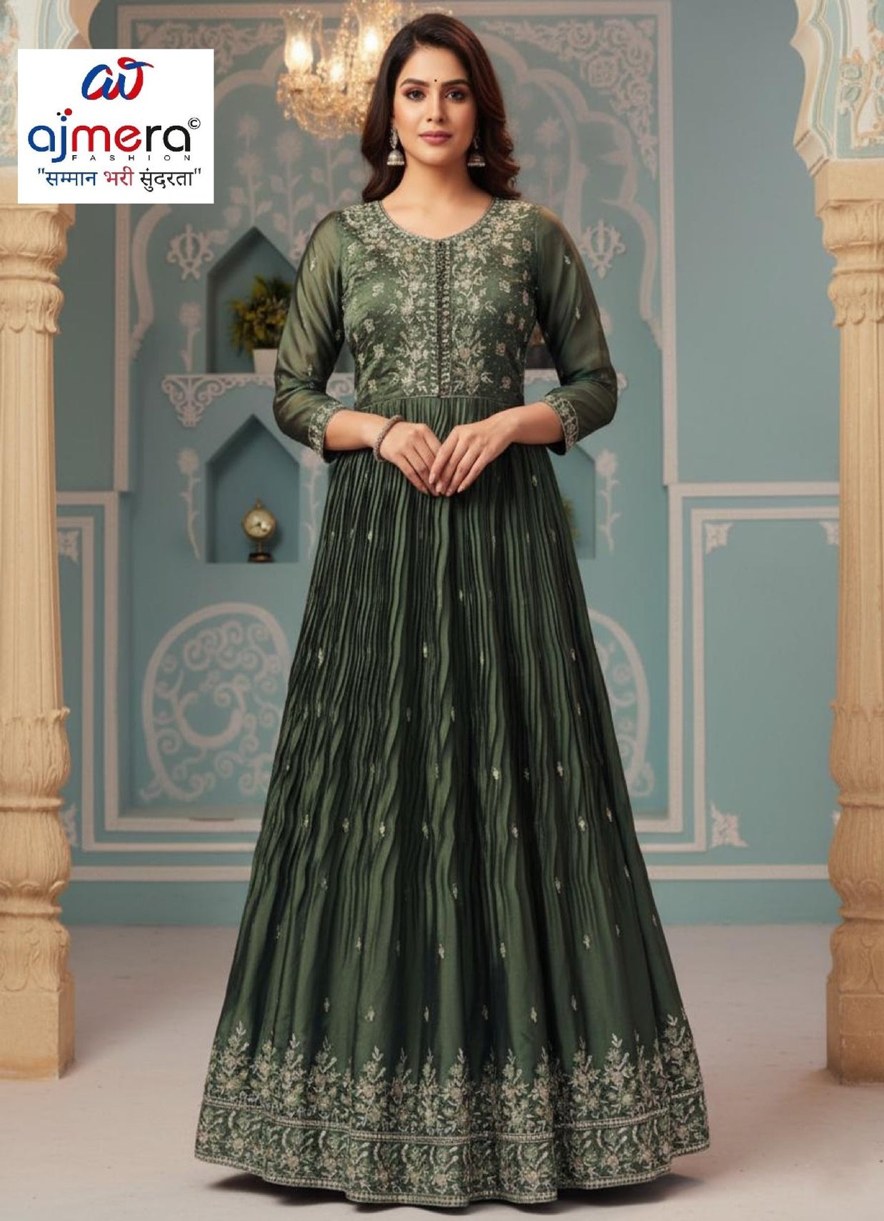 Designer Rangoli Gown for Women | KTX-6133-XL