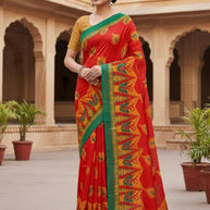 Soft Cotton Saree with Without Blouse for Premium Ethnic and Traditional Wear | MLC-AIRCEL