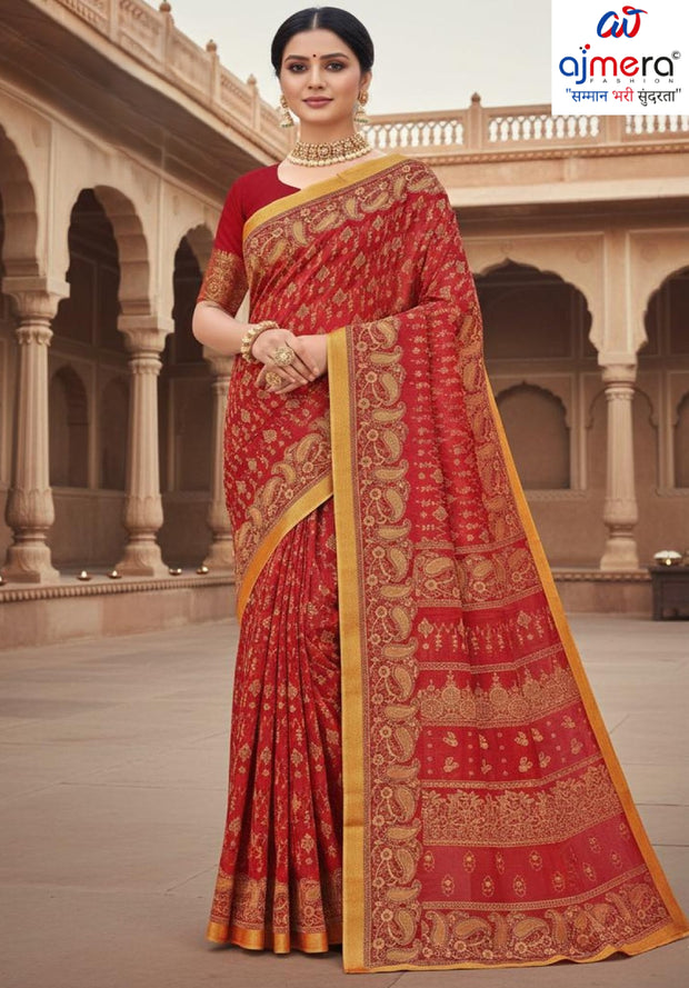 Handloom Cotton Saree with Without Blouse for Premium Ethnic and Traditional Wear | MSS-SHIV ROSE COTTON