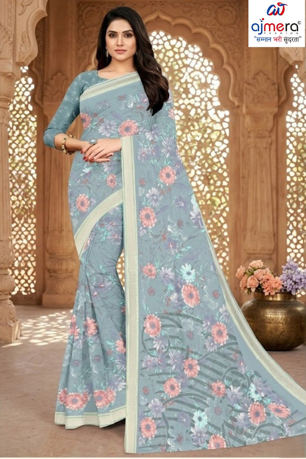 Trendy Printed Saree with Blouse Piece for Women’s Ethnic Wardrobe | SSR-YUKTI-A