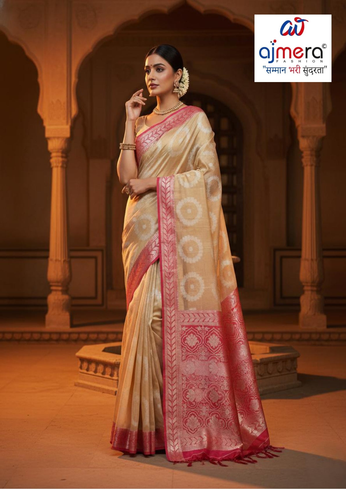 Fine Rapier Silk Matching Saree With Blouse Piece | RKI-331