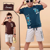 Wholesale Boys Cotton T-Shirt & Pant Set | RMC-1270-22X26