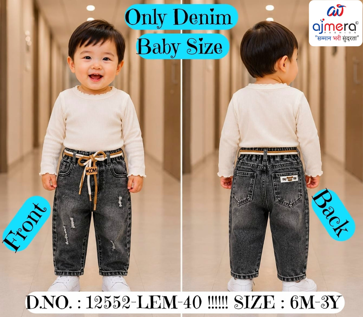 Kids Jeans Wholesale in India | SYA-12552-LEM40