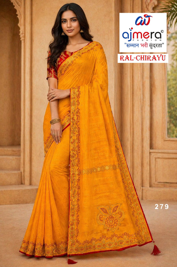 Matching Saree Wholesale with Blouse Piece for Premium Ethnic and Traditional Wear | RAL-CHIRAYU
