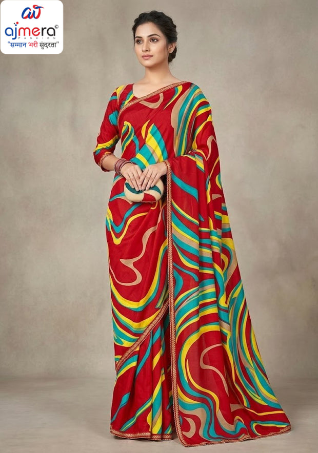 Designer Printed Saree with Blouse Piece for Special Occasions  | SGR-CHAND CHAKORI