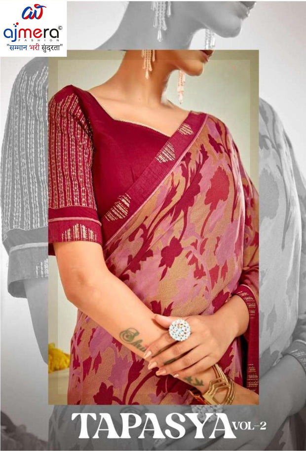 Classic Printed Saree with Blouse Piece for Timeless Traditional Style  | RDD-TAPASYA VOL-2