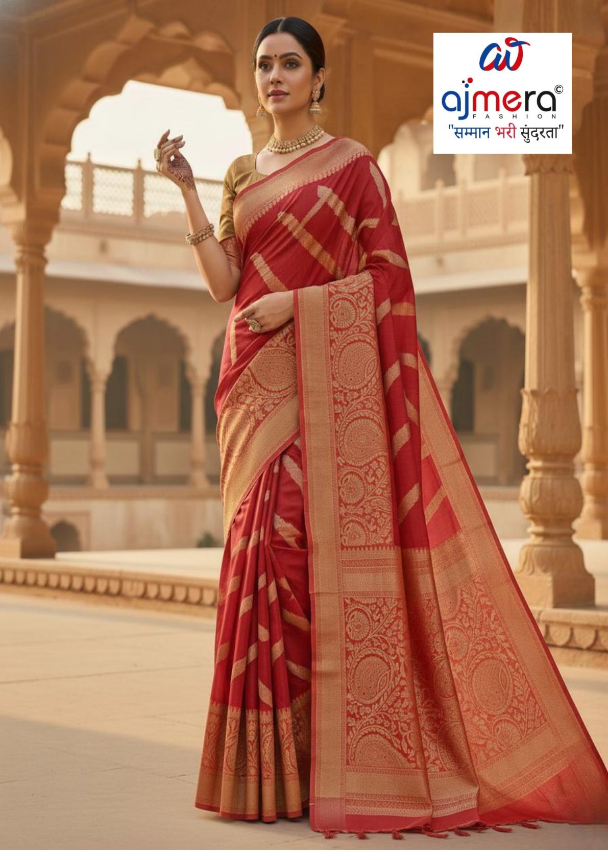 Ornate Rapier Silk Matching Saree With Blouse Piece | RKI-RK314