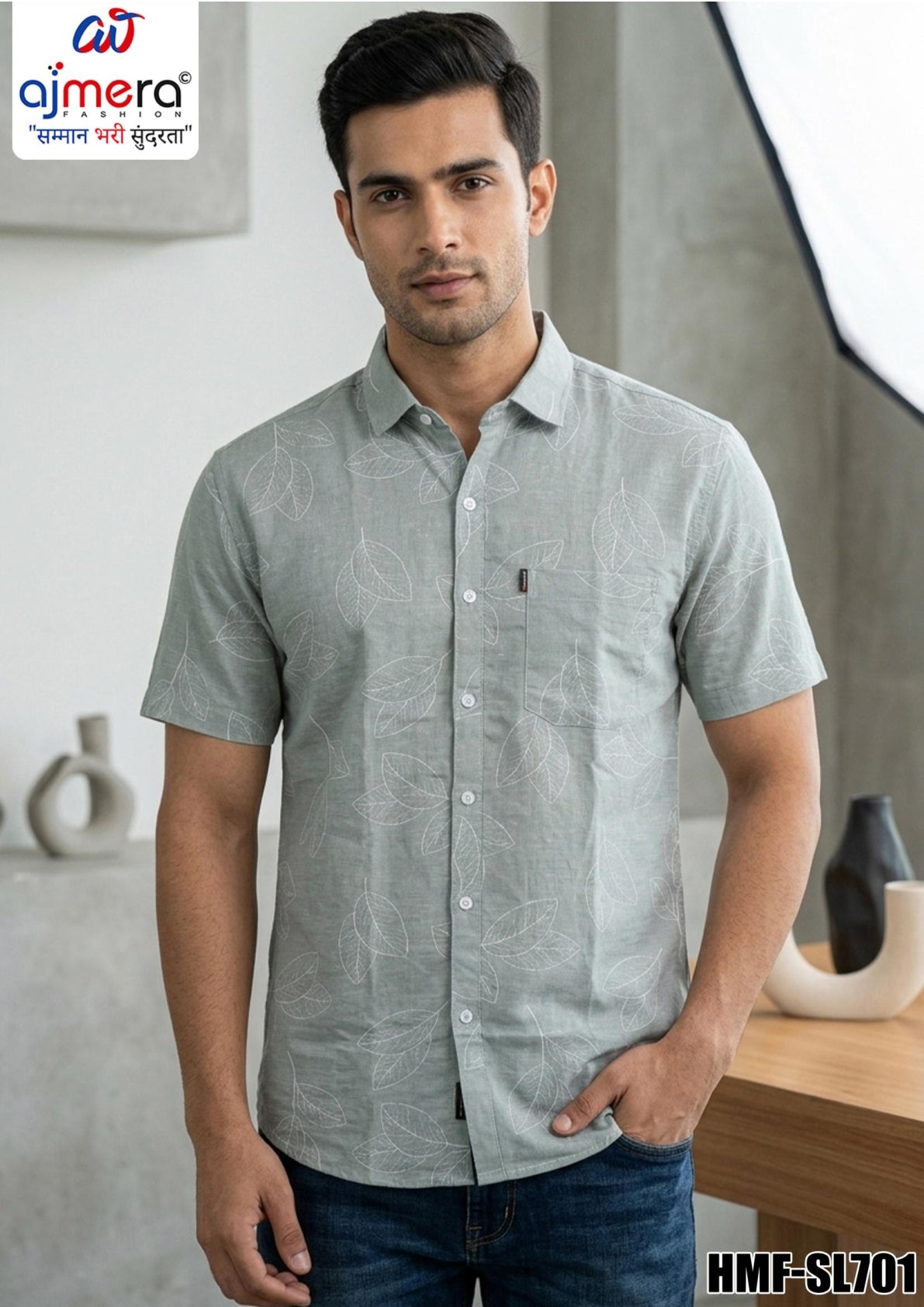 Mens Half Shirt Wholesale Supplier India | HMF-SL701