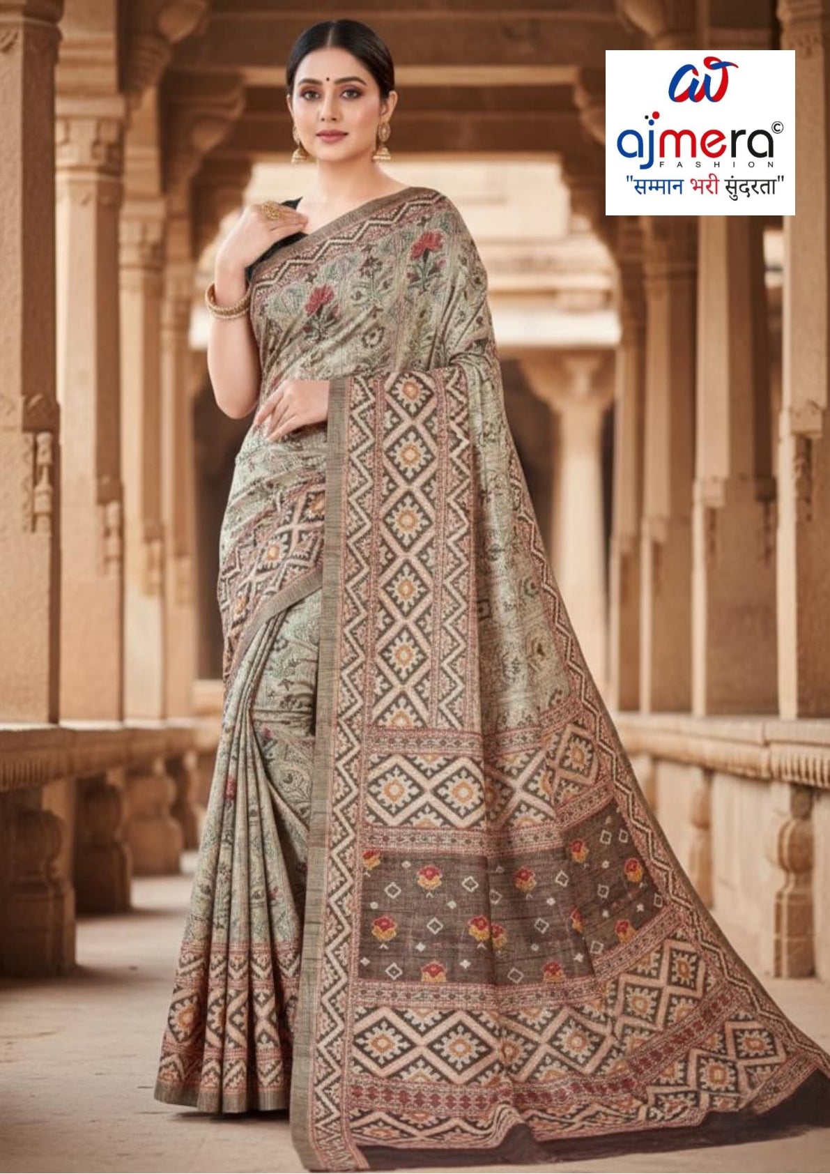 Ethnic Wear Rapier Silk Matching Saree Without Blouse | DBU-DIGITAL PARI