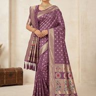 Wedding Jacquard Silk Saree With Blouse Piece | AYH-ORCHID