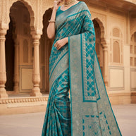 Elegant Jacquard Silk Saree with Designer Blouse Piece for Festive Elegance | SOJ-VARDAN SILK