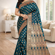 Artisan Craft Jacquard Silk Saree With Blouse Piece | TUL-CLEAR SILK VOL-15