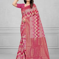 Exclusive Jacquard Silk Saree without Blouse for Premium Cultural Wear | TUL-CHANDRAMUKHI COTTON