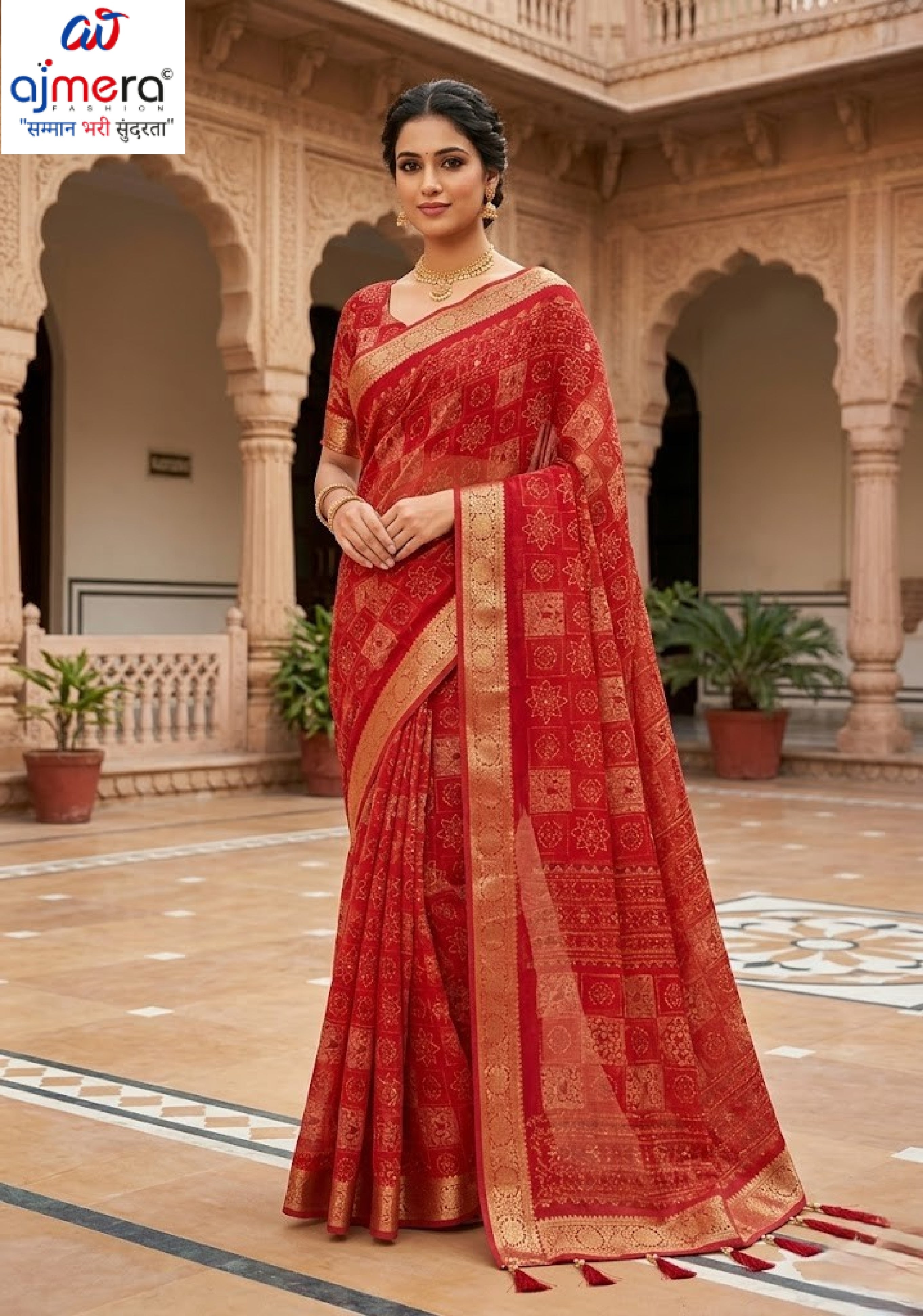 Contemporary Printed Saree with Blouse Piece for Premium Wear| WLN-POPCORN-11150