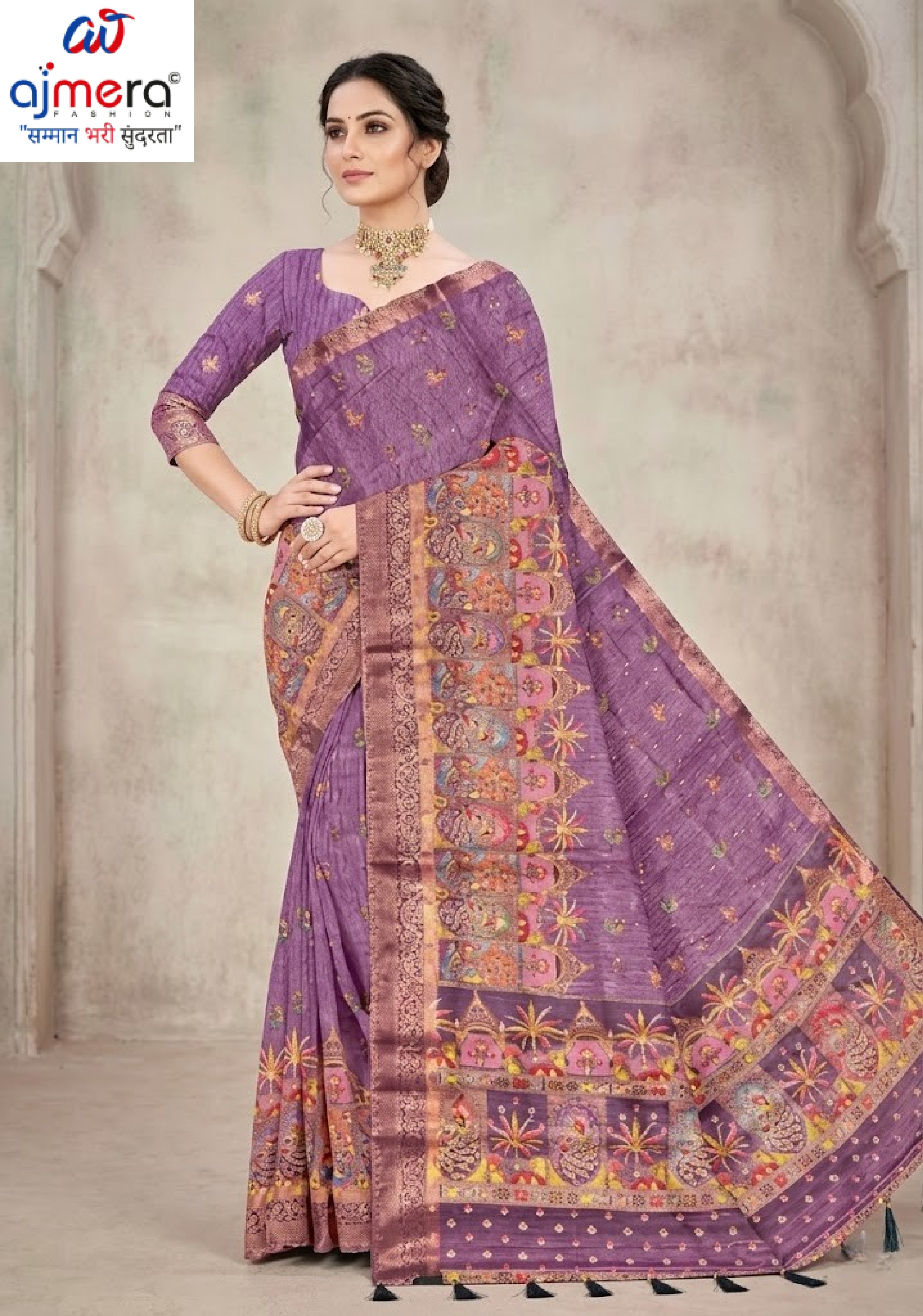 Premium Charm Jacquard Silk Saree With Blouse Piece | DNA-GIPSY