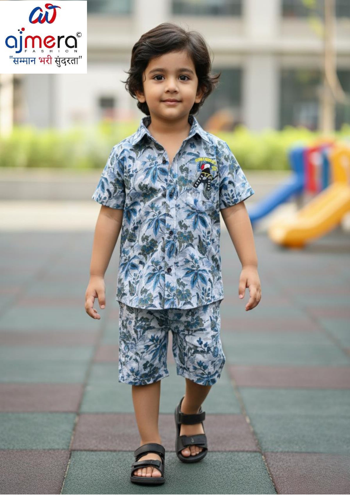 Printed Cotton Kids Shirt Wholesale in Surat | VNA-N322