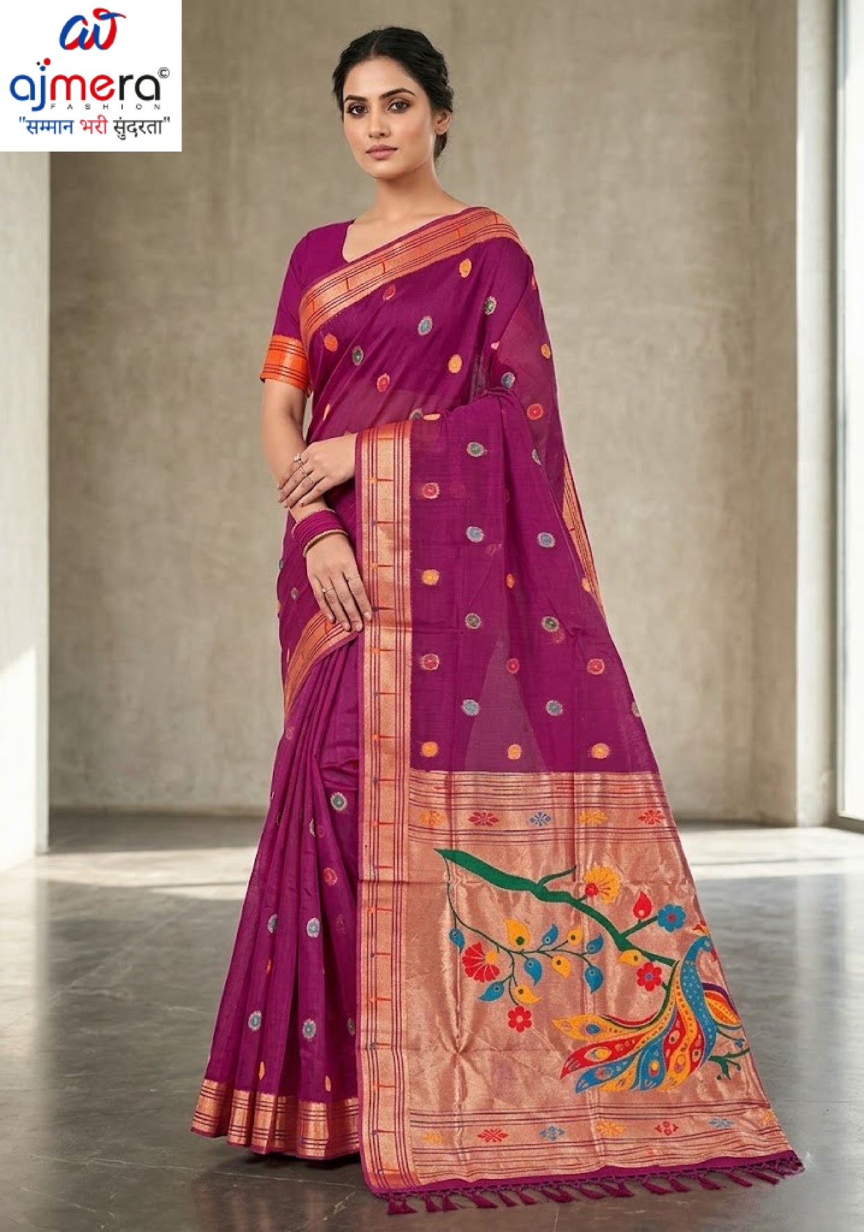 Stylish Jacquard Silk Saree with Blouse Piece for Festive Collection | TUL-SAFARI COTTON VOL-03