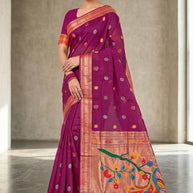 Stylish Jacquard Silk Saree with Blouse Piece for Festive Collection | TUL-SAFARI COTTON VOL-03