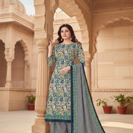 Premium Designer Unstitched Suit Set | DAF-SPECIAL PATIYALA