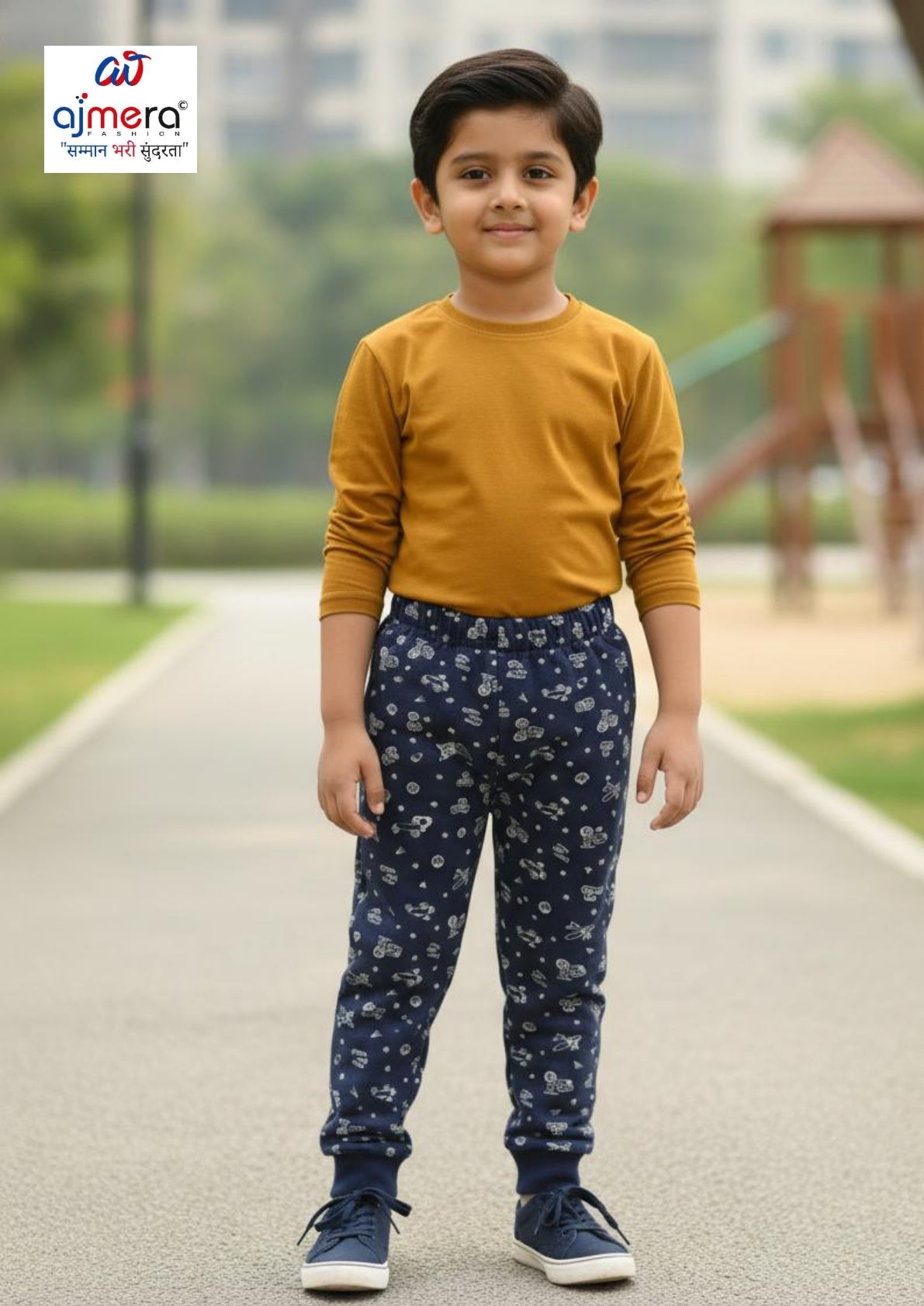 Kids Cotton Pyjama Wholesale in India | JPO-LOOPER PRT PYJAMA-M