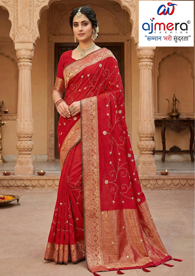 Fancy Handwork Saree with Blouse Piece for Premium Ethnic and Traditional Wear | SXS-1795