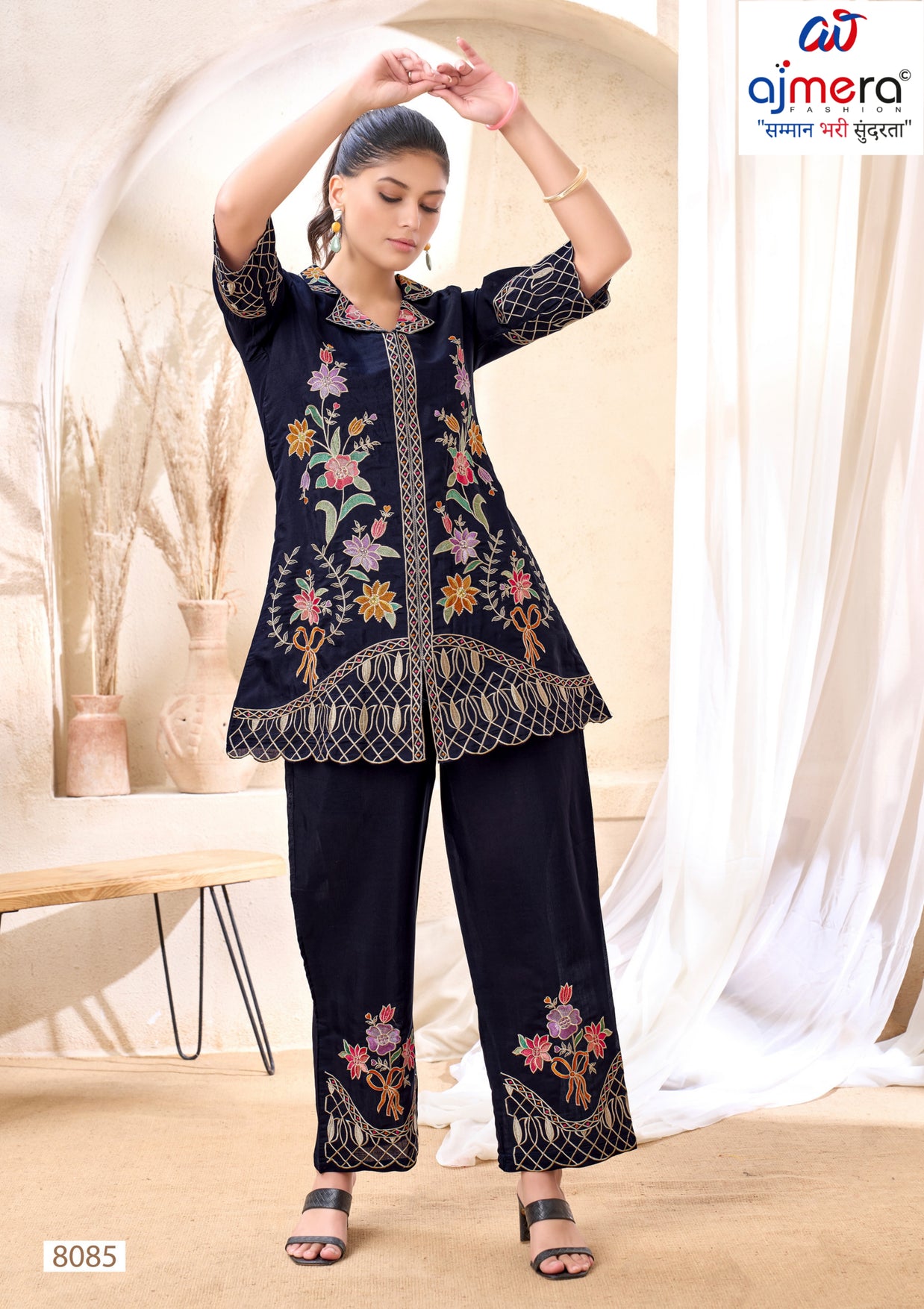 Designer Elegant Co-Ord Kurti Set for Women | VRA-8085