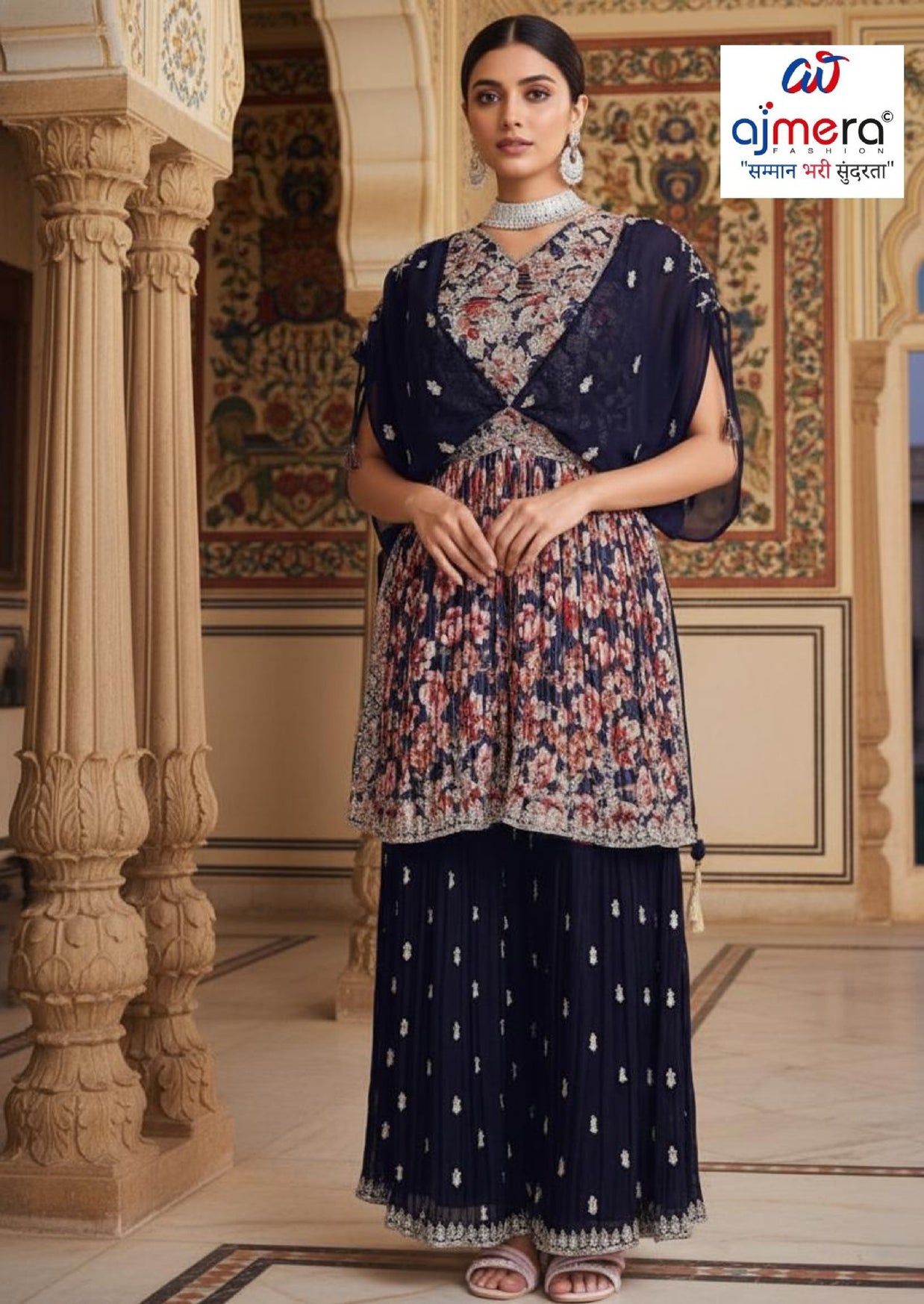 Elegant Georgette Designer Party Wear Gown for Women | SHP-ADDA-55