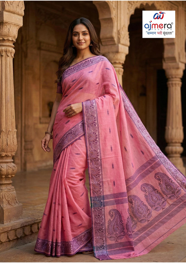 Designer Cotton Saree with Blouse Piece for Premium Ethnic and Traditional Wear | DS-RUHI