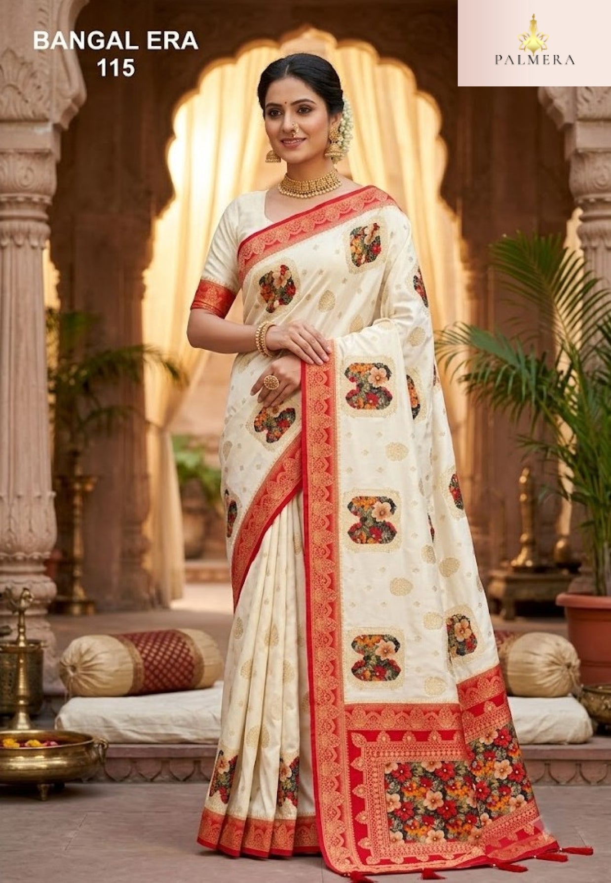 Bangal Era Nylon Saree with Blouse for Premium Ethnic and Designer Wear | ALL-BANGAL ERA-115