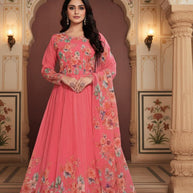 Elegant Georgette Designer Party Wear Gown for Women | KTX-133