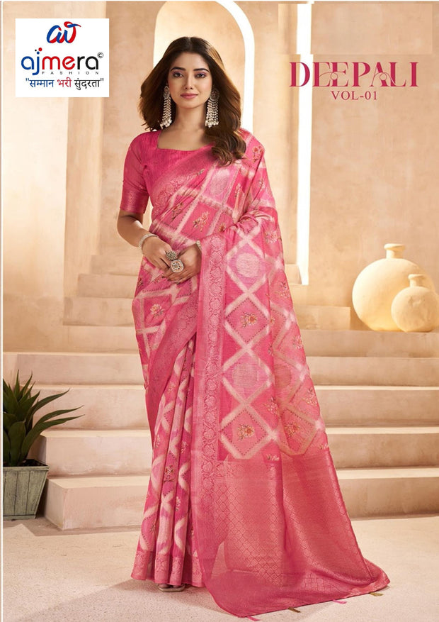 Beautiful Printed Saree with Blouse Piece for Cultural Celebrations | RMF-DEEPALI VOL-1