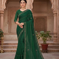 Silk Dyed Matching Saree with Blouse Piece for Premium Ethnic and Traditional Wear | TIK-DAWAT