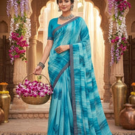 Stylish Printed Saree with Blouse Piece for Traditional Celebrations | PRM-MALDEEP