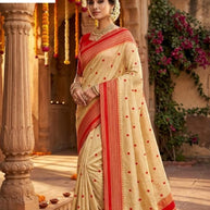Fashionable Jacquard Silk Saree with Blouse Piece for Special Events | DOF-BEAGAUM BEAUTY-2