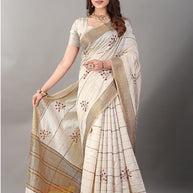 Apricot Linen Saree with Blouse for Premium Ethnic and Designer Wear | ALL-APRICOT-339