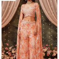 Designer Fancy Fabric Gown with Blouse for Women | ATZ-C2068