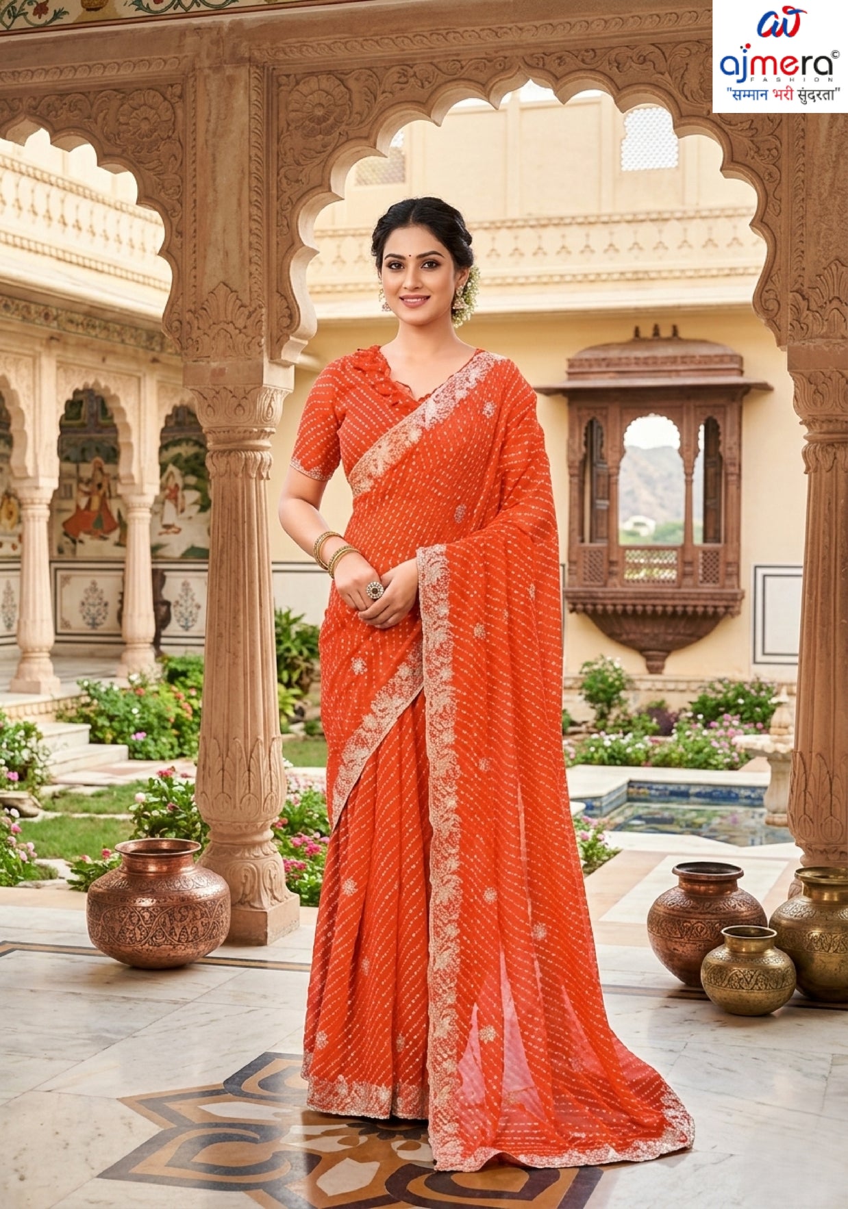 Fashionable Printed Saree without Blouse for Festive Collection  | JS-KANCHAN-2