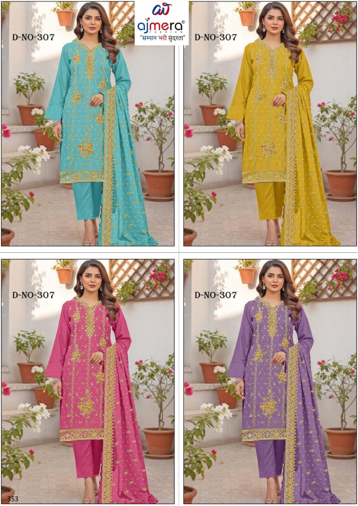Premium Designer Unstitched Suit Set | YF-LEELA-3