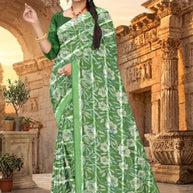 Elegant Printed Saree with Designer Blouse Piece for Festive Wear  | GLC-LAADLI