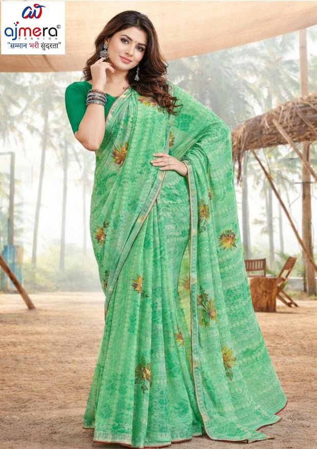 Fashionable Printed Saree with Blouse Piece for Festive Collection  | PRM-MASKA