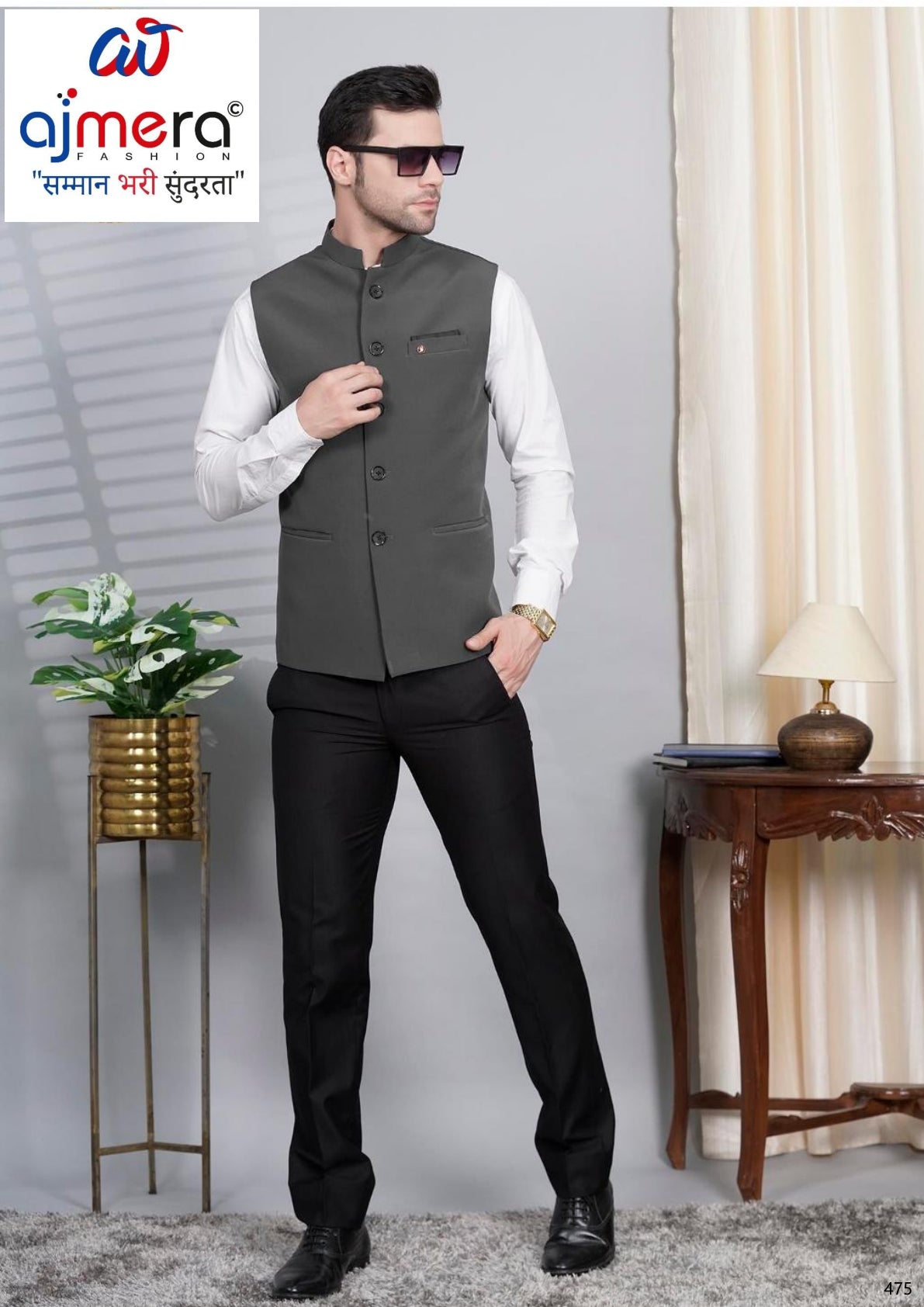 Designer Men's Waist Coat for Men | SNA-MWC11527