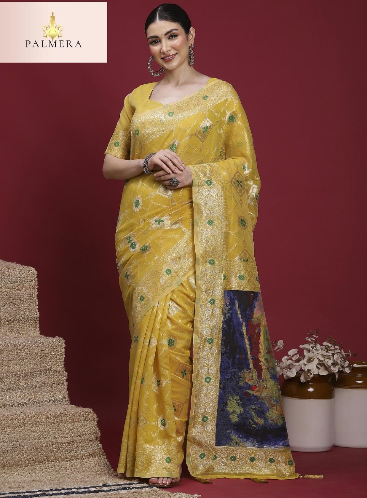 Palmera Saree Manufacturer and Palmera Saree Supplier | ALL-VANAYA-03