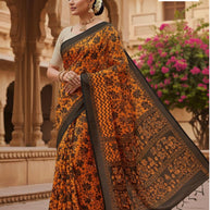 Contemporary Printed Saree with Blouse Piece for Premium Wear  | CAS-LEMON SILK