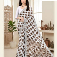 Vichitra Print Loose Saree without Blouse for Premium Ethnic and Traditional Wear | CAS-TATA SKY