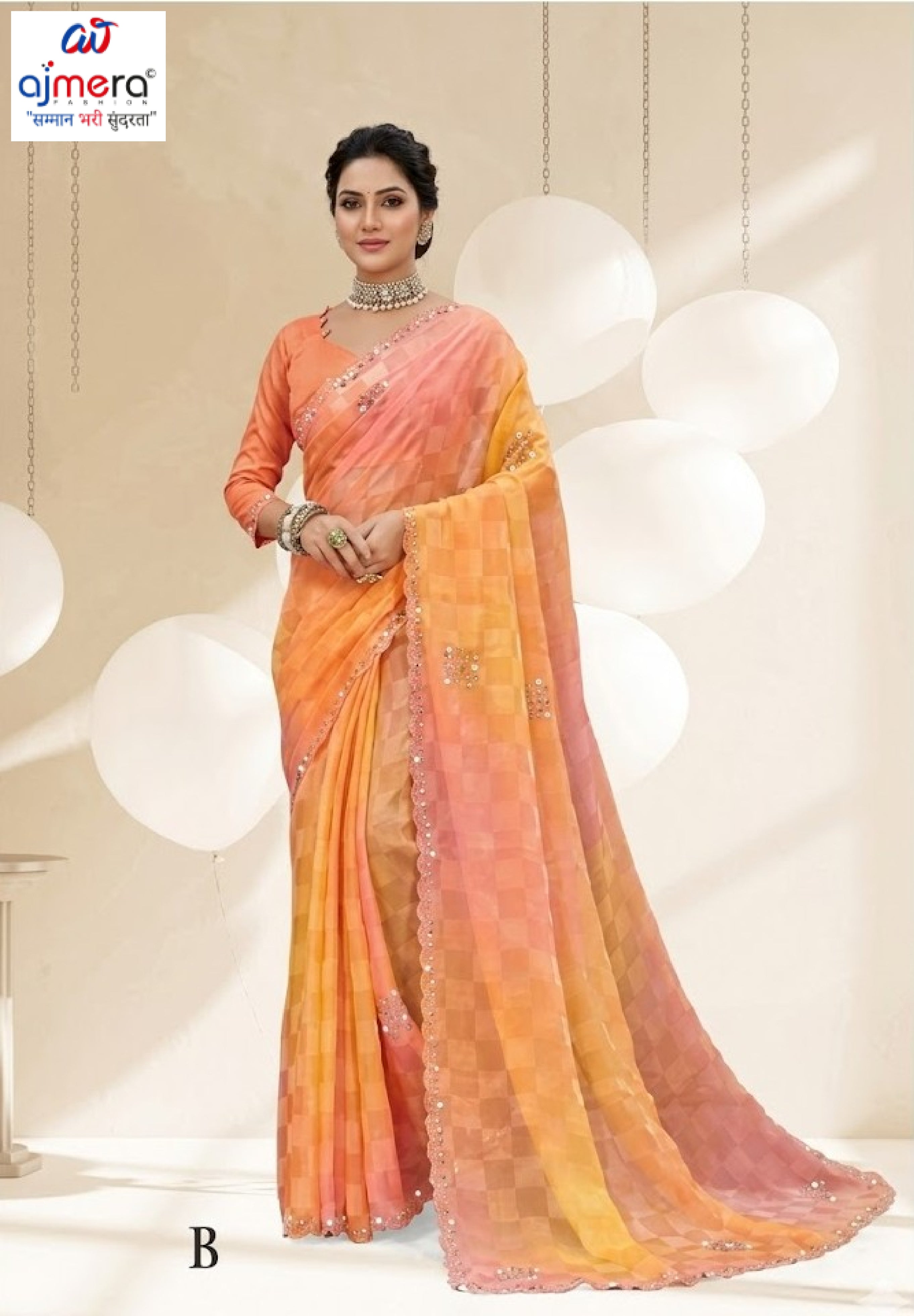 Chic Printed Saree with Blouse Piece for Sophisticated Ethnic Style  | RDD-BHUMIKA