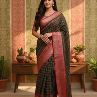 Adhira Viscose Dola Saree with Blouse for Premium Ethnic Occasion Wear | ALL-ADHIRA-220
