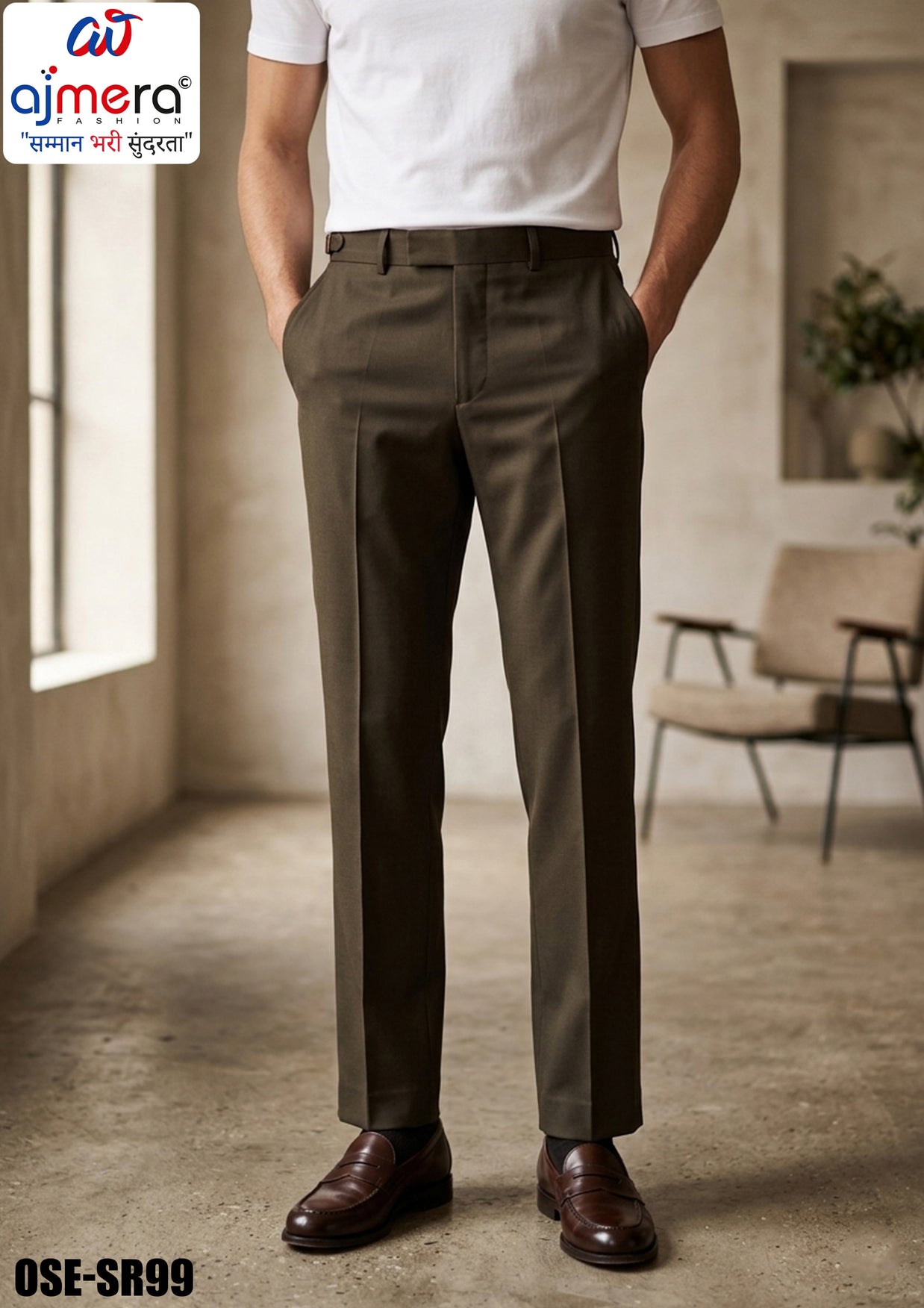 Premium Men's Formal Pant for Office & Business Wear | OSE-SR99