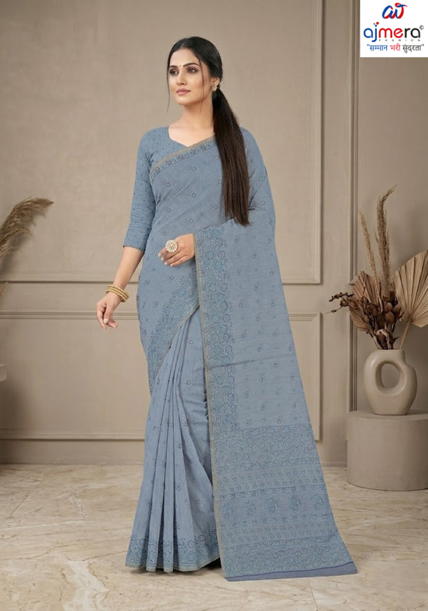 Suti Cotton Saree with Blouse Piece for Premium Ethnic and Traditional Wear | DFL-SANVI-07
