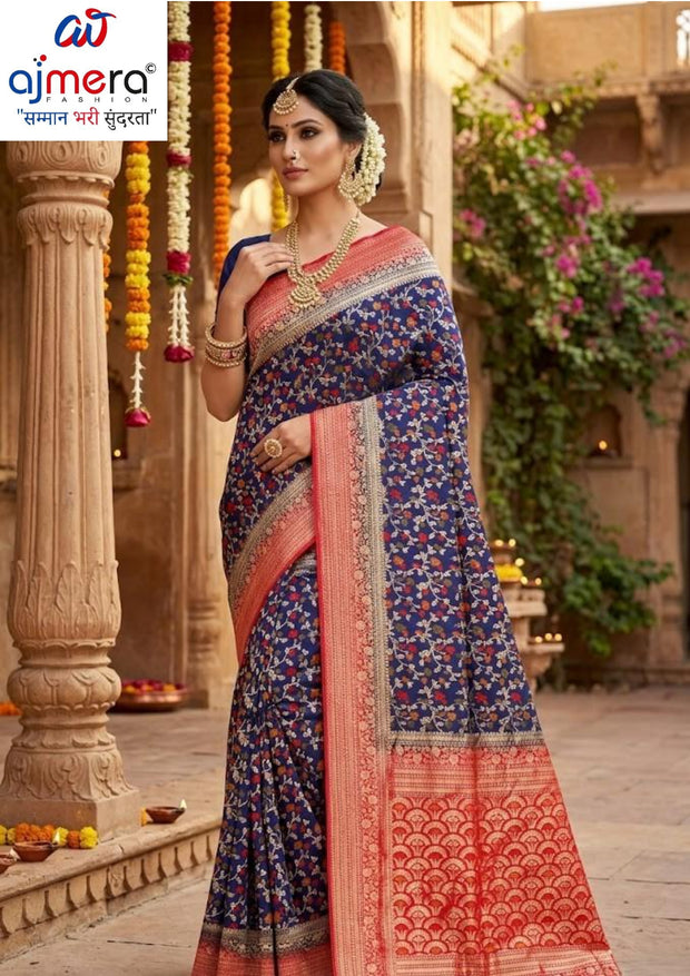 Elegant Jacquard Silk Saree with Designer Blouse Piece for Festive Elegance | DOF-DOLA SHADED